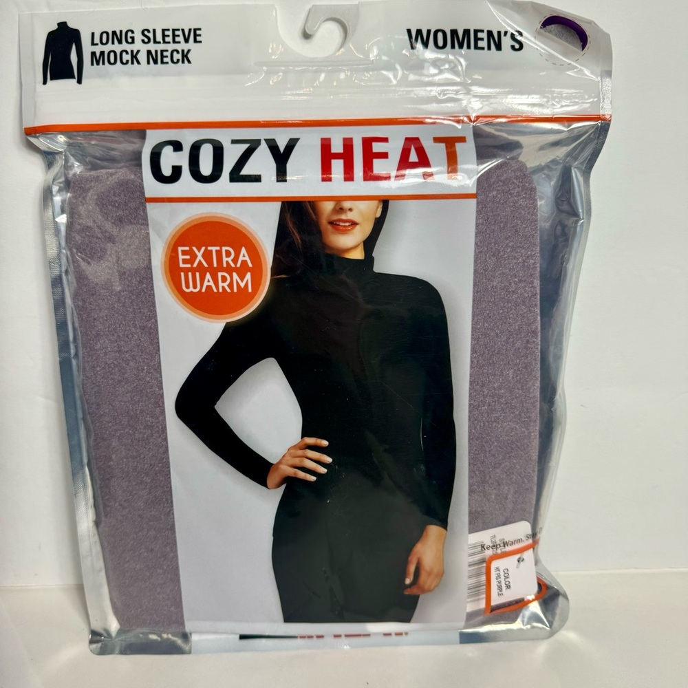 NWT. 32 Degrees. cozy heat The extra-warm XXL fig purple mock neck pullover